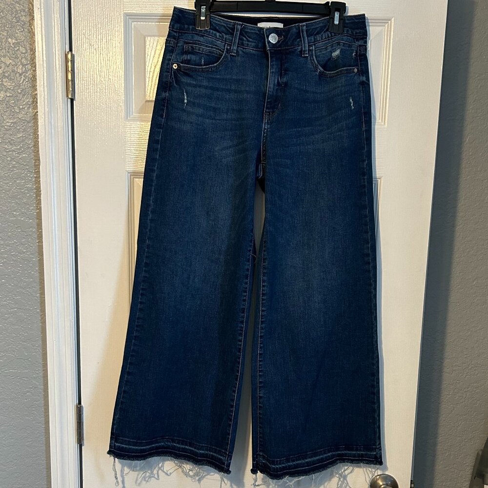 Gibson Latimer, Wide-Leg, Distressed Jeans, Size 10